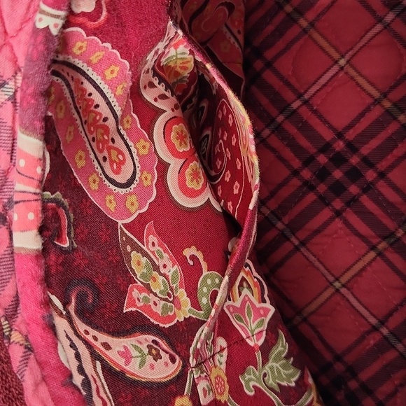 Vera Bradley paisley pink shoulder purse - Picture 7 of 11